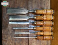 Set of Toledo bevel edge chisels